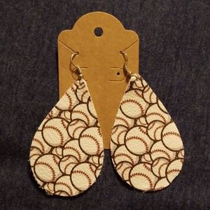 Baseball earrings
